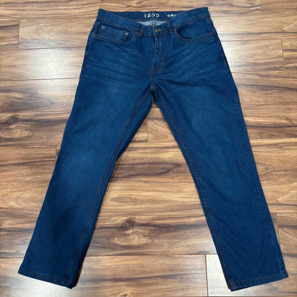 Men's IZOD Slim Blue Jeans 34x30